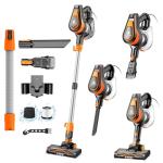 TC-JUNESUN 23Ft Corded Vacuum Cleaner, 600W Powerful Self-Standing Stick Vacuum for Home with 20Kpa Suction, 2 Speeds Lightweight Household Vacuum Cleaner for Carpet,Hardwood Floors and Pet Hair