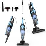 ECOVORTEX 20kpa Powerful Corded Stick Vacuum,2 in 1 Lightweight Handheld Vacuum Cleaner for Hardwood Floor Pet Hair(Blue)