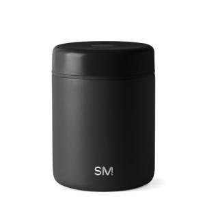 Simple Modern Delta Coffee Canister | Airtight Vacuum Seal with Auto-Reseal Technology | Ceramic Lined Stainless Steel Container for Coffee Grounds, Beans, Tea | 1.1L, Midnight Black