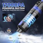 Filigo Handheld Vacuum Cordless Rechargeable 2-Speed Modes| 3-in-1 Portable Cordless Vacuum Cleaner with Charging Dock, for Car Home Office and Pet Hair（Blue）