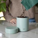 Simple Modern Delta Coffee Canister | Airtight Vacuum Seal with Auto-Reseal Technology | Ceramic Lined Stainless Steel Container for Coffee Grounds, Beans, Tea | 1.1L, Midnight Black