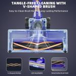 MHRMHR Cordless Vacuum Cleaner, 180° Bendable Wand Stick Vacuum Cleaners with LED Touch Screen, 8-in-1 Lightweight Rechargeable Vacuum with 1.5L Dust Cup for Home Hard Floor Low-Pile Carpet