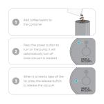 Simple Modern Delta Coffee Canister | Airtight Vacuum Seal with Auto-Reseal Technology | Ceramic Lined Stainless Steel Container for Coffee Grounds, Beans, Tea | 1.1L, Midnight Black