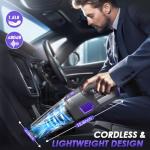 Gxzsk Handheld Vacuum Cordless, 15000PA Strong Suction Hand Held Car Vacuum Cleaner Rechargeable, Portable Hand Vacuum with Multi-Nozzles & Washable Filter for Home Office, Car, Pets