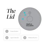 Simple Modern Delta Coffee Canister | Airtight Vacuum Seal with Auto-Reseal Technology | Ceramic Lined Stainless Steel Container for Coffee Grounds, Beans, Tea | 1.1L, Midnight Black