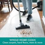 Kenmore KW3010 Bagged Canister Vacuum 3 Gallon Lightweight Cleaner High Efficient with 3 Cleaning Tools & Washable Filter for Household, Hard Floor, Carpet & Pet Hair, 3Gallons, Black+Dry