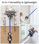 NADALY Cordless Vacuum Cleaner, 550W 45Kpa 65Mins Vacuum Cleaners for Home, Stick Vacuum with LED Display, Anti-Tangle, Self-Standing, 8-in-1 Lightweight Vacuum for Hardwood Floor/Carpet/Pet Hair