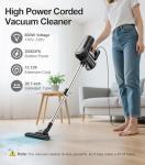 qimedo Corded Stick Vacuum Cleaner, Plug in Stick Vacuum Cleaner for Home, Handheld Vacuum Cleaners for v1 Hard Floor,Carpet (Simple Style)