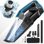 Blestan Cordless Car Vacuum Lightweight High Power Handheld Vacuum Cleaner with LED Light, Hand Vacuum for Car Home Office and Pet Hair, BlackBlue