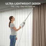 Trunera Corded Stick Vacuum Cleaner, 2-in-1 Lightweight Vacuum with 400W Suction, Floor Brush & Crevice Tool Included, 13 ft Power Cord, 0.5L Dust Cup for Hard Floors and Low-Pile Carpets