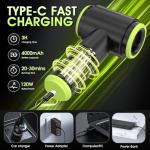 WADCIMC Handheld Vacuum Cordless - Car Vacuum Cleaner with Brushless Motor, 20000PA High Power, 2 in 1 Air Duster and Vacuum Cleaner, Mini Hand Held Vacuum Rechargeable for Home, Car, Office, Pet Hair