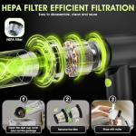 WADCIMC Handheld Vacuum Cordless - Car Vacuum Cleaner with Brushless Motor, 20000PA High Power, 2 in 1 Air Duster and Vacuum Cleaner, Mini Hand Held Vacuum Rechargeable for Home, Car, Office, Pet Hair