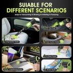 WADCIMC Handheld Vacuum Cordless - Car Vacuum Cleaner with Brushless Motor, 20000PA High Power, 2 in 1 Air Duster and Vacuum Cleaner, Mini Hand Held Vacuum Rechargeable for Home, Car, Office, Pet Hair