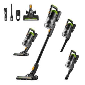 Eureka RapidClean Pro Cordless Vacuum Cleaner for Hard Floors, Lightweight Stick Vacuum LED Headlights, Convenient Stick and Handheld Vac, Green, NEC285GR