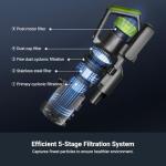 Eureka RapidClean Pro Cordless Vacuum Cleaner for Hard Floors, Lightweight Stick Vacuum LED Headlights, Convenient Stick and Handheld Vac, Green, NEC285GR