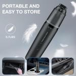LYFUHUI Car Handheld Vacuum Cordless 13000 PA Suction Power, Portable Mini Vacuum Cleaner for Car Home Office and Pet Hair, Black
