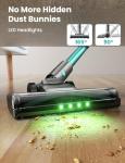 Dzaki Cordless Vacuum Cleaner, Stick Vacuum with Smart LED Display, 50KPA 55Mins Vacuum Cleaners for Home, Powerful Suction, Anti-Tangled Lightweight Rechargeable Vac for Pet Hair, Carpet (Turquoise)