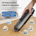 A9life Handheld Vacuum Cordless, Car Vacuum Cleaner Portable with HEPA Filter, 2 Suction Modes, Mini Hand Held Vacuum Rechargeable for Car, Home, Pet Hair, Office, Desk, Keyboards (Black)