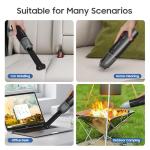 A9life Handheld Vacuum Cordless, Car Vacuum Cleaner Portable with HEPA Filter, 2 Suction Modes, Mini Hand Held Vacuum Rechargeable for Car, Home, Pet Hair, Office, Desk, Keyboards (Black)