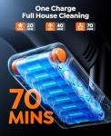 Cordless Vacuum Cleaner, 650W/55Kpa/70Mins Stick Vacuum Cleaners for Home with 180° Foldable Wand &3.3Ft Hose, Touch Screen AUTO-Mode, Wall Mount Charging, Fragrance, Vacuum for Floor/Carpet/Pet Hair