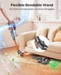 Cordless Vacuum Cleaner, 650W/55Kpa/70Mins Stick Vacuum Cleaners for Home with 180° Foldable Wand &3.3Ft Hose, Touch Screen AUTO-Mode, Wall Mount Charging, Fragrance, Vacuum for Floor/Carpet/Pet Hair