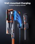 Cordless Vacuum Cleaner, 650W/55Kpa/70Mins Stick Vacuum Cleaners for Home with 180° Foldable Wand &3.3Ft Hose, Touch Screen AUTO-Mode, Wall Mount Charging, Fragrance, Vacuum for Floor/Carpet/Pet Hair