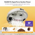 roborock Q7 M5+ Robot Vacuum and Mop, Upgraded from Q5 Max+, Up to 7-9 Weeks Self-Empty, 10000Pa Suction, Dual Anti-Tangle System for Pet Hair & Carpet, PreciSense LiDAR Navigation, App Control, White