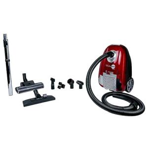 Atrix Turbo Red AHC-1 HEPA Canister Vacuum Cleaner – Powerful 1,400W Variable Speed Motor, Lightweight 6-Quart Bag Design, 3-Stage Filtration, Telescopic Wand, Full Bag Indicator & Accessory Kit