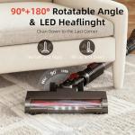 RONEAIR Cordless Vacuum Cleaner for Home,Cleans Under Furniture Without Bending,450W 40Kpa 45Mins,Self-Standing,Powerful Stick Vacuum Cordless for Pet Hair,Hard Floors,Carpets,Car