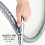 OVENTE Bagless Canister Vacuum Cleaner with Powerful Multi-Surface Suction, Telescoping Wand and Automatic Cord Rewind, Lightweight Corded Cleaning Machine with Sofa/Pet Brush Included, Black ST2010