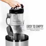 OVENTE Bagless Canister Vacuum Cleaner with Powerful Multi-Surface Suction, Telescoping Wand and Automatic Cord Rewind, Lightweight Corded Cleaning Machine with Sofa/Pet Brush Included, Black ST2010