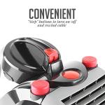 OVENTE Bagless Canister Vacuum Cleaner with Powerful Multi-Surface Suction, Telescoping Wand and Automatic Cord Rewind, Lightweight Corded Cleaning Machine with Sofa/Pet Brush Included, Black ST2010