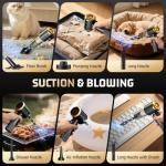 JIXINMIYUE Cordless Car Vacuum Cleaner: Handheld Vacuum with 16000Pa Strong Suction, Brushless Motor & HEPA Filter, 7-in-1 Cleaning Kit, Type-C Charging for Home Office Car Pet