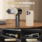 JIXINMIYUE Cordless Car Vacuum Cleaner: Handheld Vacuum with 16000Pa Strong Suction, Brushless Motor & HEPA Filter, 7-in-1 Cleaning Kit, Type-C Charging for Home Office Car Pet