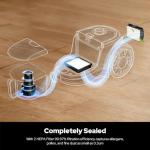 Aircliff Piwosa Canister Vacuum Cleaner, 17KPA Suction Vac for Carpets/Hard Floors, Lightweight Bagless Canister Vacuum with HEPA, 2 Motor System, and 3 Cleaning Tools (Black)