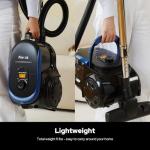 Aircliff Piwosa Canister Vacuum Cleaner, 17KPA Suction Vac for Carpets/Hard Floors, Lightweight Bagless Canister Vacuum with HEPA, 2 Motor System, and 3 Cleaning Tools (Black)