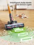 Cordless Vacuum Cleaner, 650W 55KPA 70Mins Vacuum Cleaners for Home, Upgraded Stick Vacuum with 3.3Ft Extendable Hose, LED Touch Screen, Wall Charging Station, Auto Mode for Carpet Pet Hair Hard Floor