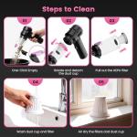 Wansimoo Handheld Car Vacuum Cleaner,25000PA Strong Cyclonic Suction Foldable Mini Vacuum Portable Cordless with Digital Display and One Touch Dust Removal for Car, Home, Office, Kitchen (Purple)