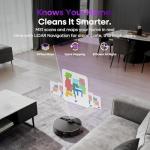 MONSGA Robot Vacuum and Mop Combo, 7000Pa Robotic Vacuum with Lidar Navigation, 180mins Runtime, Tangle-Free Robot Mop, 5 Editable Maps, APP/Remote/Voice Control, Ideal for Hard Floors and Carpets