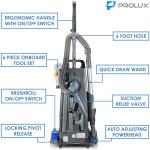 Prolux 9000 Upright Vacuum Cleaner – Powerful HEPA Filtration, Bagged Dust Chamber, Stainless Steel Brush Roll, Onboard Tools, and Brush Roll Control Pedal