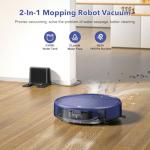 Robot Vacuum and Mop Combo, 2 in 1 Robot Vacuum Cleaner with WiFi/App, Smart Robotic Vacuums with Strong Suction, Schedule, Self-Charging, Slim, Quiet, Ideal for Hard Floor, Pet Hair, Low Pile Carpet