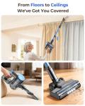 N8 Cordless Vacuum Cleaner,Lightweight Stick Vacuum with Powerful Suction,2200mAh Battery,40 Mins Runtime,Self-Standing,Rechargeable Vacuum Cleaners for Home Hardwood Floor Carpet Pet Hair (Ocean)