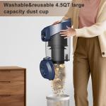 Sweepcent Canister Vacuum Cleaner 45KPa Power Bagless Canister Vacuums for Home with 5 Tools 4.5QT Dust Cup Double HEPA Filter Lightweight Multi-Surface Vacuum Cleaners for Carpet Hard Floor Pet Hair