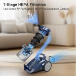 Sweepcent Canister Vacuum Cleaner 45KPa Power Bagless Canister Vacuums for Home with 5 Tools 4.5QT Dust Cup Double HEPA Filter Lightweight Multi-Surface Vacuum Cleaners for Carpet Hard Floor Pet Hair