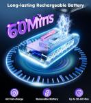 Cordless Vacuum Cleaner, 500W 50KPA 60Mins Vacuum Cleaners for Home, Self-Standing Stick Vacuums with LED Display, Anti-Tangle, Lightweight, Rechargeable Wireless Vacumm for Pet Hair Carpet Floor