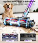 Cordless Vacuum Cleaner, 500W 50KPA 60Mins Vacuum Cleaners for Home, Self-Standing Stick Vacuums with LED Display, Anti-Tangle, Lightweight, Rechargeable Wireless Vacumm for Pet Hair Carpet Floor
