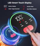 Cordless Vacuum Cleaner, 500W 50KPA 60Mins Vacuum Cleaners for Home, Self-Standing Stick Vacuums with LED Display, Anti-Tangle, Lightweight, Rechargeable Wireless Vacumm for Pet Hair Carpet Floor