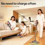 ToyMade Cordless Vacuum Cleaner, 600W/50KPA, Stick Vacuum with Rechargeable Design, Up to 60 Minutes, Powerful Suction, Lightweight, Vacuum Cleaner for Home/Pet Hair/Carpet/Hard Floor, Grey