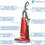 Prolux 7000 Upright Vacuum – Powerful True HEPA Filtration, Bagged Dust Chamber, Stainless Steel Brush Roll, Onboard Tools