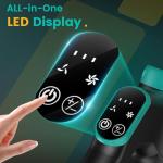 Zefiro 350W Cordless Vacuum Cleaner,45Mins Runtime Vacuum Cleaners for Home, Anti-Tangle and 1.5L Dust Cup, Lightweight Vacuum for Hardwood Floor Carpet Pet Hair